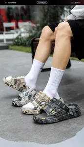 Heren outdoor casual strand slippers in diverse kleuren met verstelbare hielbandjes