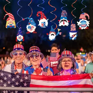 Patriotische Gnomen-Hängedekoration für die amerikanische Unabhängigkeitstag-Party