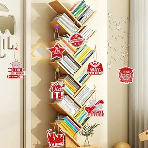 Decorazioni da appendere per la festa di laurea 2025 in rosso e bianco su scaffale