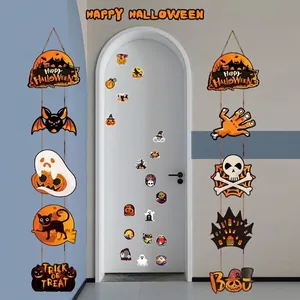 Halloween party hanging decorations with pumpkin, ghost, and bat motifs