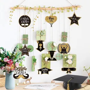 Set Decoraciones Fiesta Graduación Pancarta Amuletos Colgantes Pegatinas Gafas Suministros Fiesta Ceremonia Escolar
