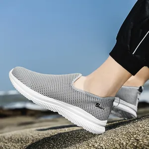 Men Women Breathable Mesh Slip On Walking Shoes Casual Lightweight Sport Sneakers Outdoor Fashion Comfort Loafers Flat Soft Sole Shoes