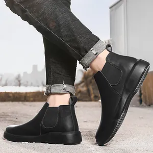 Zwarte Chelsea boots voor heren in Britse stijl voor herfst- en wintermode