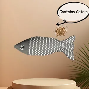Detailansicht des Katzenminze-Fischspielzeugs mit der natürlichen Katzenminze-Füllung.