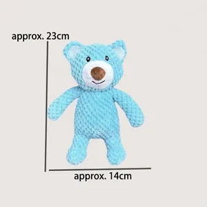 Blauer Plüschbär Hundespielzeug Maße: 23cm Höhe, 14cm Breite und 71g Gewicht Details.