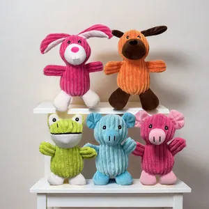 Juguete para Perros con Sonido de Pana Peluche Resistente Rana Cerdo Ardilla Conejo para Perros Pequeños y Medianos Juguete Interactivo