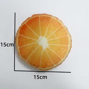Weiches 15cm Orangenplüschtier für Haustiere mit quietschender Knisterfolie für Hunde