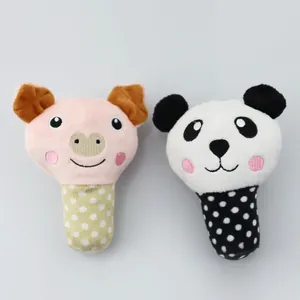 Jouets en peluche pour chiens en forme de sucette avec visages de cochon et de panda