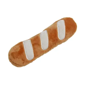 Jouet en peluche pain baguette pour chiens et chats, jouet sonore durable pour animaux