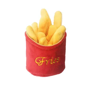 Giocattolo per cani creativo a forma di patatine fritte in peluche con squeaker