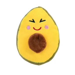 Schattige avocado-vormige pluche piepspeelgoed voor honden voor tandenkrijgen en vermaak