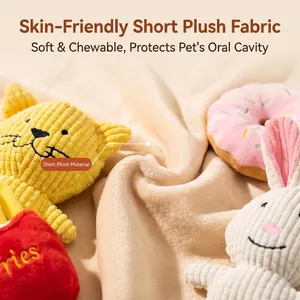 Peluche sonori per cani a forma di animali e cibo per masticare, interagire e divertirsi