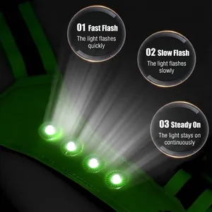 Verstelbaar LED reflecterend veiligheidsvest voor nachtlopen, 3 modi