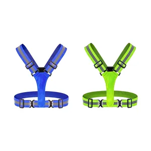 High-visibility LED reflective safety vest for night running and cycling safety