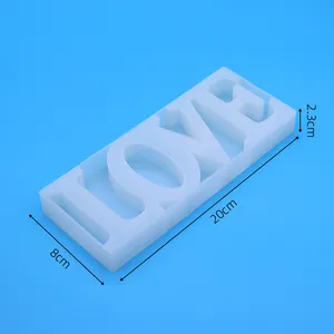 Stampo in silicone durevole con lettere LOVE per creazioni in resina fai-da-te e dolci
