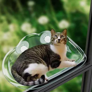 Transparente Katzenhängematte für Fenster mit starken Saugnäpfen, bis 10 kg belastbar
