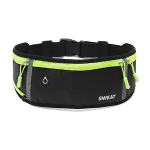 Sac banane de sport étanche léger avec accents néon et prise casque pour la course