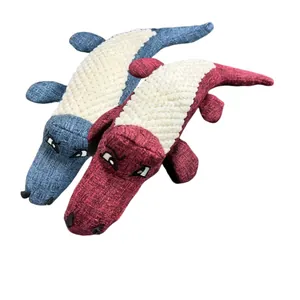 Jouet crocodile en peluche pour chien, résistant et sonore pour mâcher