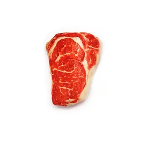 Realistisches Steak-Plüschtier für Hunde mit Quietschfunktion und weichem Canvas-Stoff