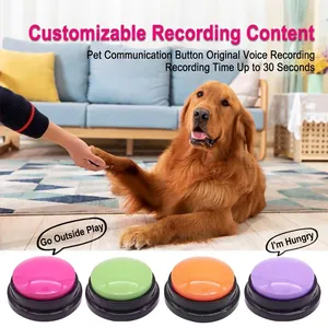 Opneembare Praten Knop Hond Training Buzzer Voor Communicatie Interactieve Huisdier Geluid Speelgoed Voor Honden Katten Plastic Ronde Knoppen