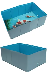 Piscina rectangular plegable de PVC para mascotas, ideal para perros y gatos