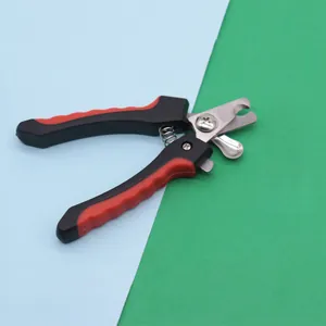 Professional pet nail clipper for cats and dogs with ergonomic non-slip handles