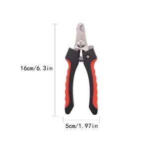 Professional pet nail clippers for dogs and cats with size dimensions 16cm length