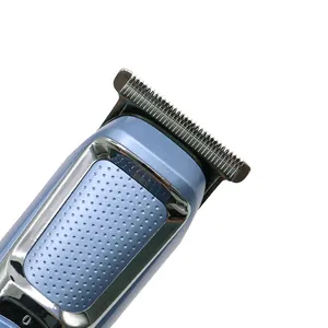 Cortapelos eléctrico profesional para mascotas en azul con hoja de metal fina