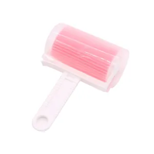 Rullo levapelucchi rosa lavabile per peli di animali domestici gatti e cani con coperchio