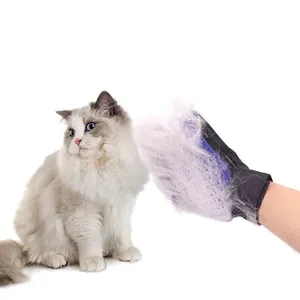 Guante profesional de cinco dedos para eliminar eficazmente el pelo de gatos y perros