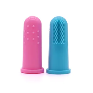 Cepillos de dientes de silicona para dedos para limpieza dental de perros y gatos