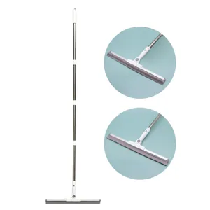Escurridor de suelo grande con mango telescópico de acero inoxidable y doble cuchilla