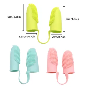 Especificaciones detalladas de tamaño para el cepillo de dientes de silicona para mascotas
