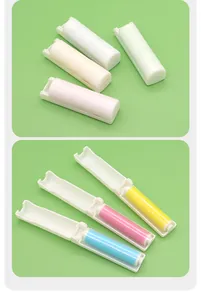 Detailed macro view of foldable washable lint rollers shown in both closed and open states