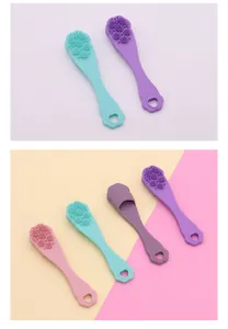Cepillos de dientes de silicona suave para mascotas, set de limpieza dental de colores