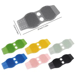 Cepillo de baño de silicona de doble cara para mascotas, perros y gatos, varios colores