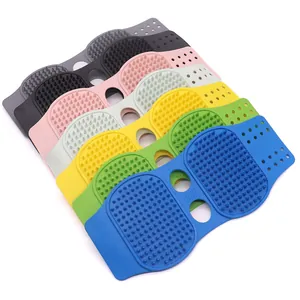 Cepillos de silicona para baño y masaje de mascotas en varios colores para perros y gatos