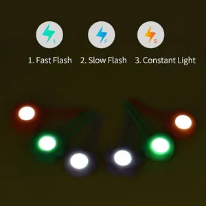 LED dog collar safety light with 3 flash modes for night walking