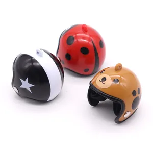 Set of three cute miniature pet helmets for hamsters and small birds in various designs