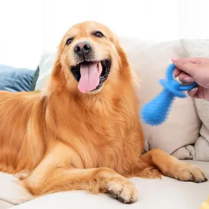 Duurzaam rubberen hondenspeen-speeltje met tandreinigingspunten voor pups en honden