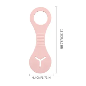 Portasacchetti per escrementi di cane in silicone rosa con dimensioni