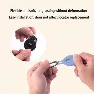 Funda protectora de silicona suave compatible con rastreador AirTag, diseño flexible y duradero