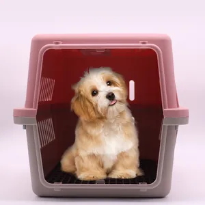 Trasportino rosa portatile per gatti e cani piccoli per viaggi auto