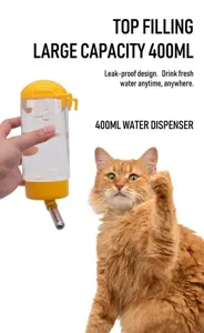 Handgehaltener 400-ml-Haustiertränke mit Top-Fill-Design und auslaufsicherem Ball