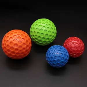 Palline giocattolo per cani a nido d'ape resistenti in TPR con squittio, set da 4 pezzi.