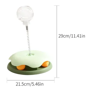 Jouet interactif pour chat avec ressort, boule à friandises et balles de base