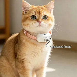Automatic laser cat collar toy with 41 degree adjustable lens for interactive pet play