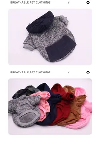Detailed view of breathable cotton pet hoodies for small dogs and cats in multiple colors
