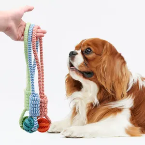Gioco interattivo per cani in corda con pallina dispenser di premi durevole in gomma