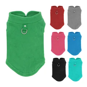 Caldo gilet in pile per cani in vari colori per piccoli animali domestici per l'inverno.